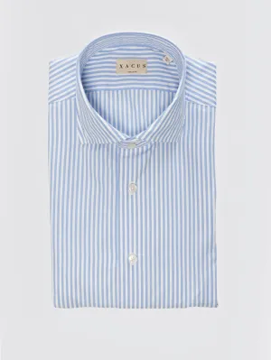 Striped Shirt in Super Cotton Light Blue/White