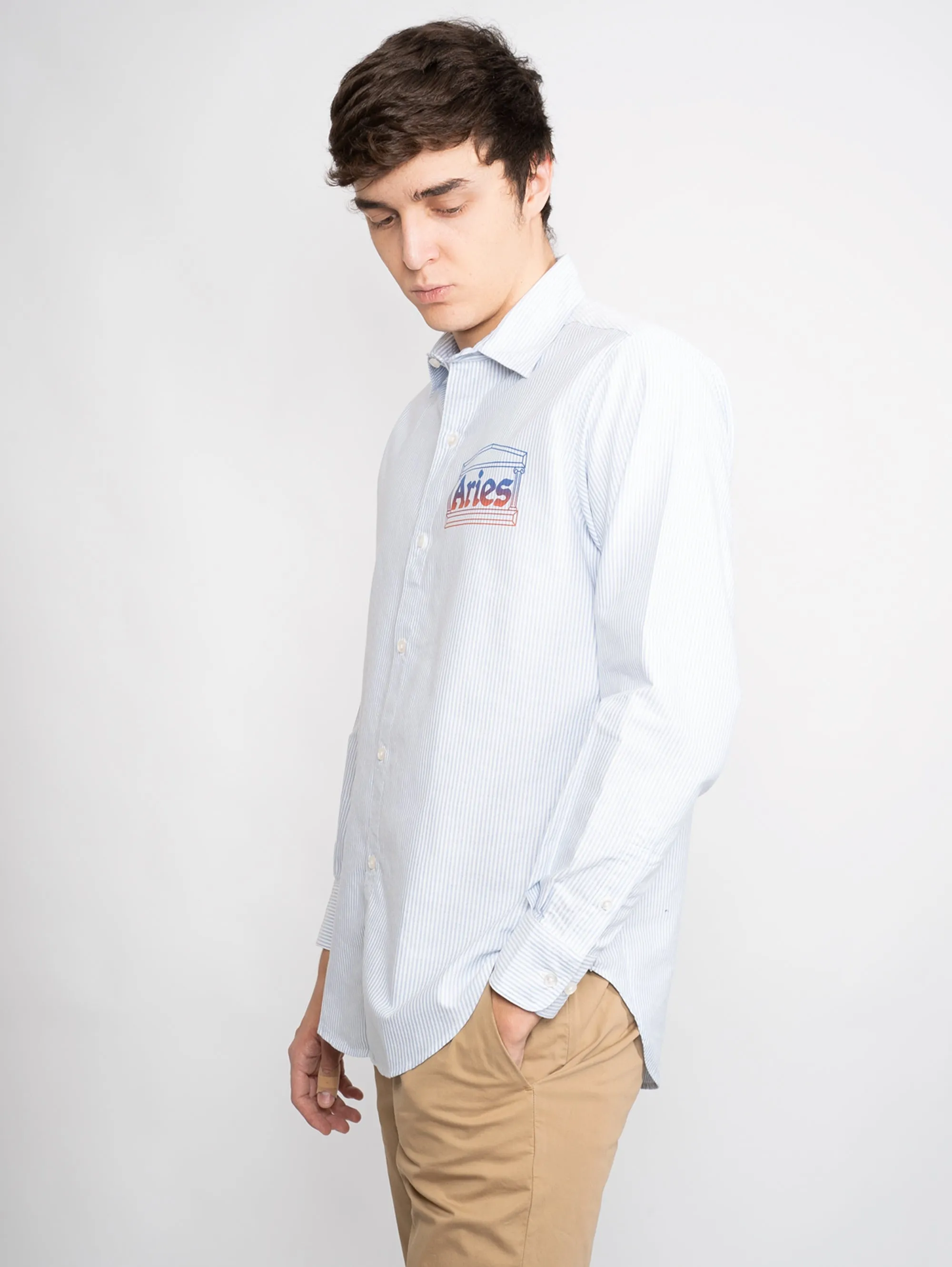 Striped Shirt in White / Blue Oxford