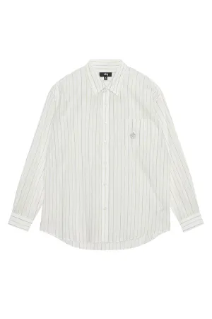 Stussy Classic LS Striped Shirt 'White'