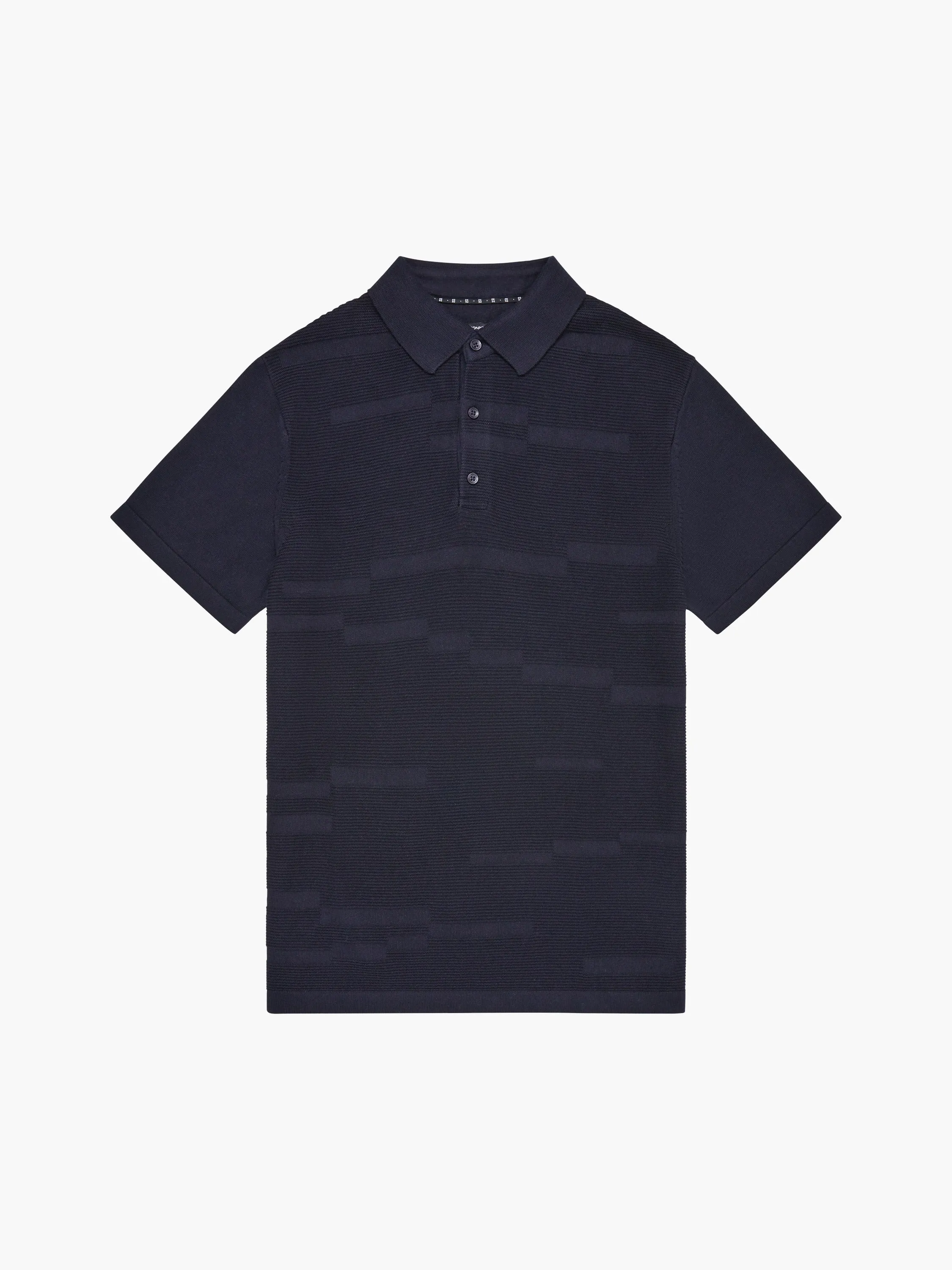 Textured Jacquard Block Polo