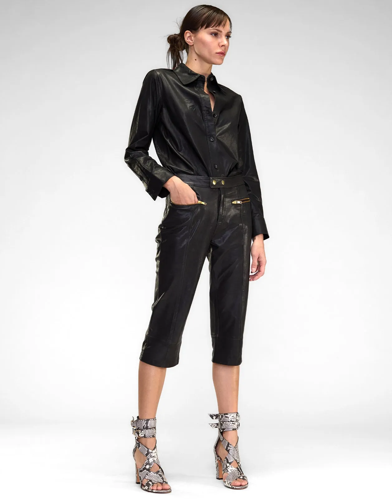 The London Leather Button Up Shirt