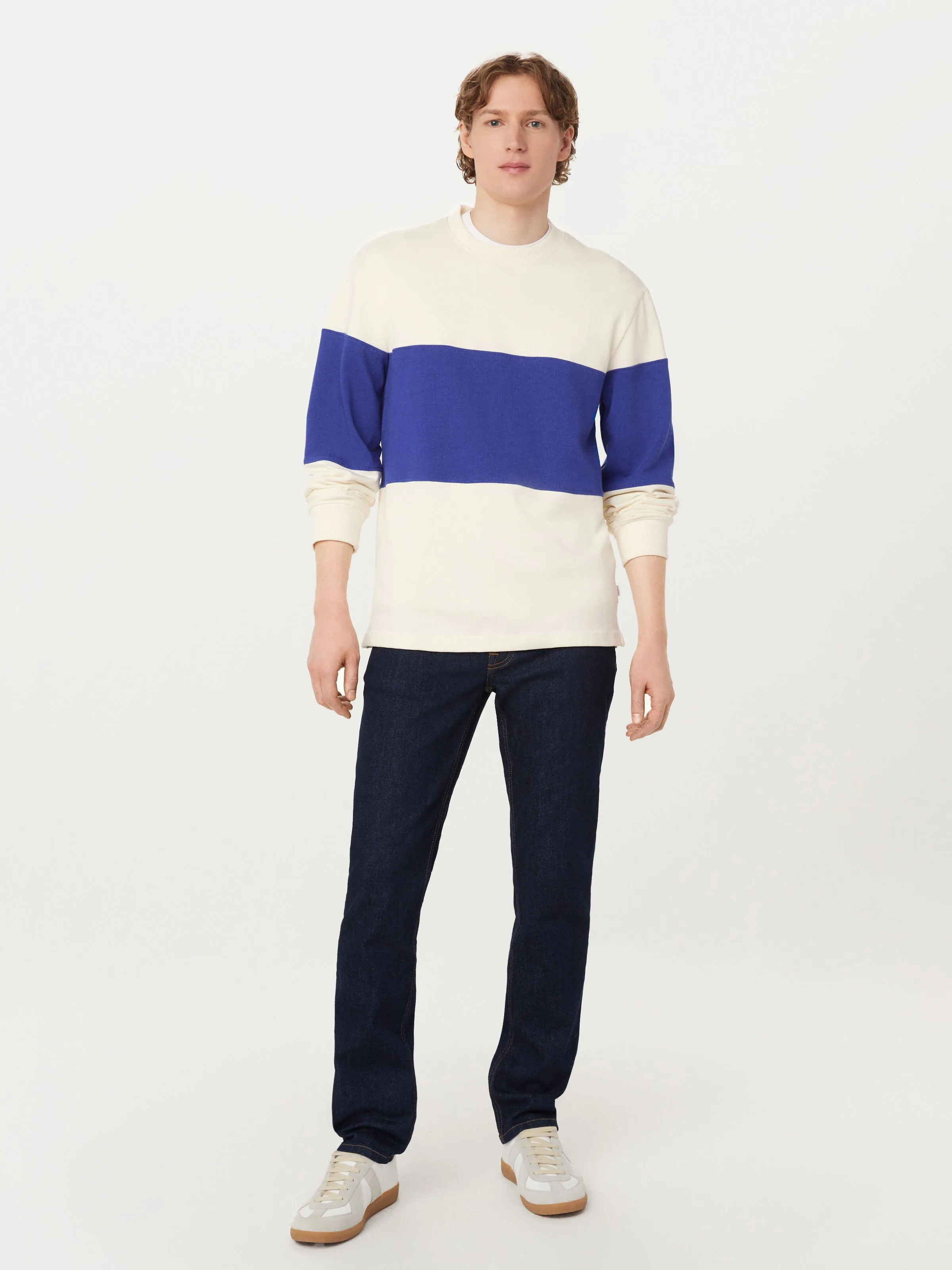 The Rugby Long Sleeve T-Shirt in Carpenter Blue