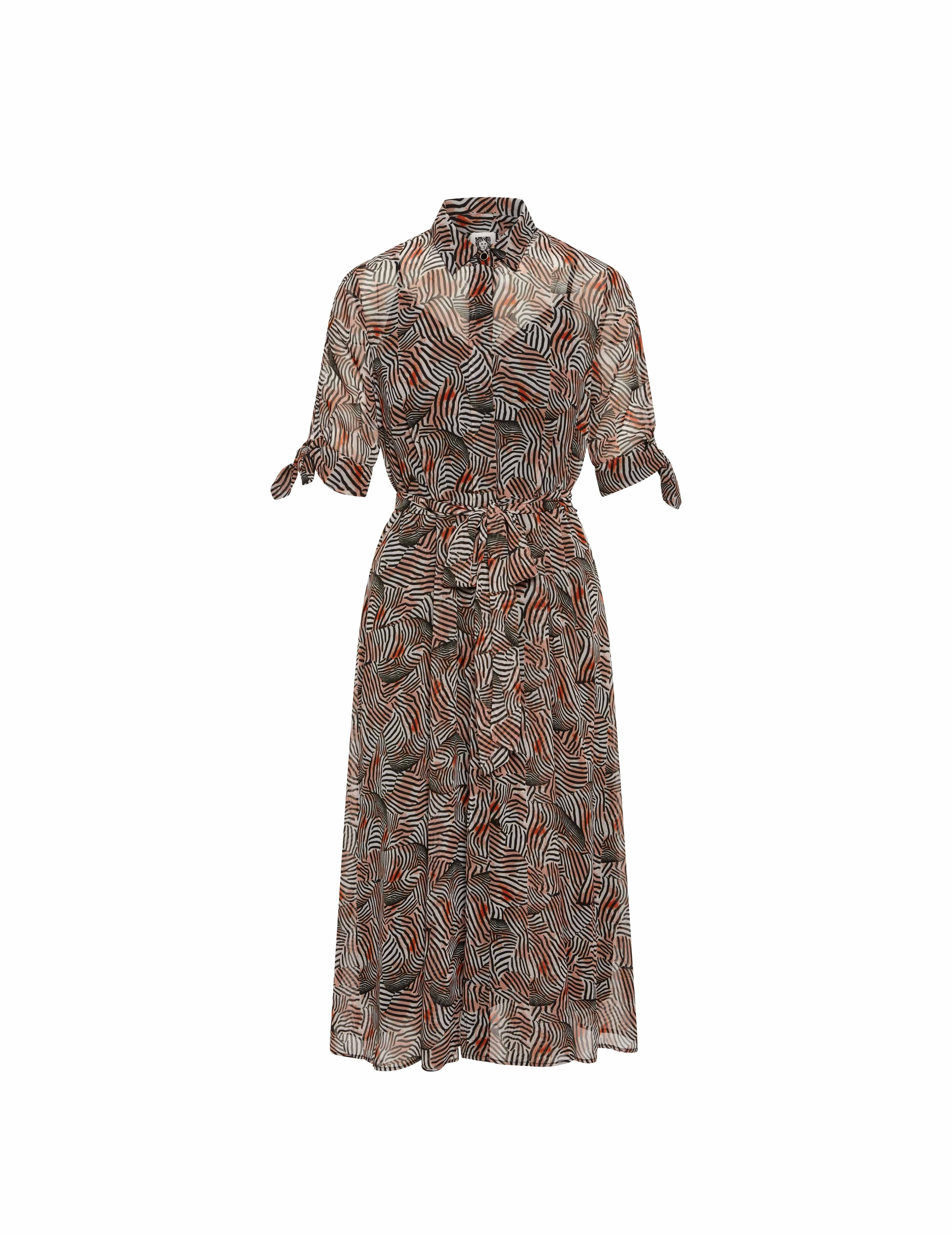 Tie Sleeve Shirt Dress - Clearance