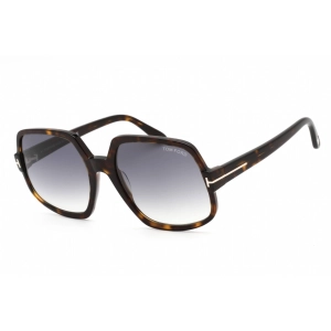 Tom Ford Women's Sunglasses - Dark Havana Plastic Oversized Shape Frame | FT0992 52W