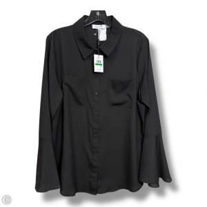 Top Long Sleeve By Calvin Klein In Black, Size: L