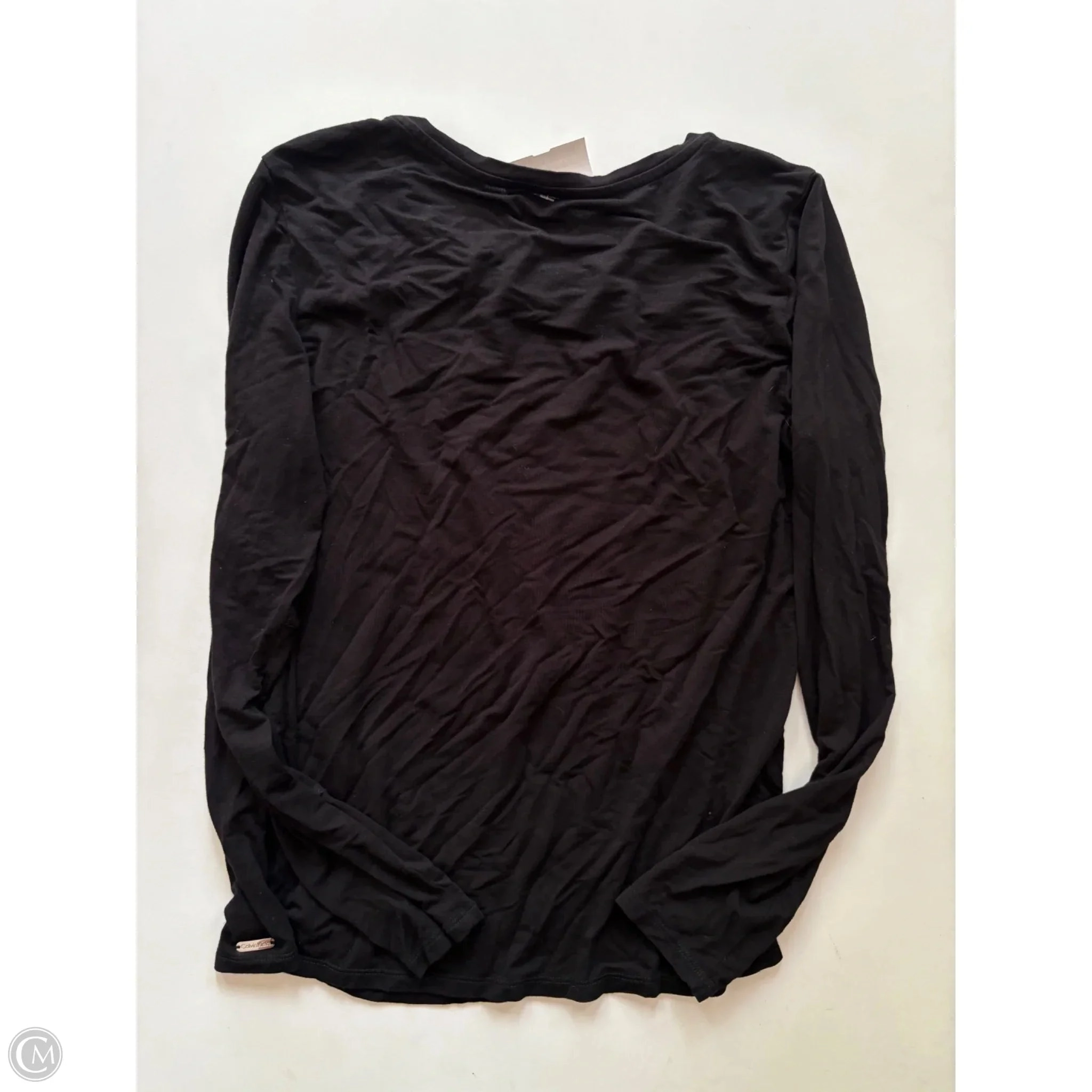 Top Long Sleeve By Calvin Klein Performance In Black, Size: M