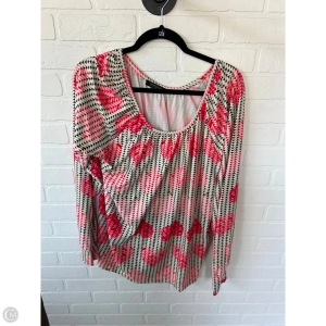 Top Long Sleeve By Cme In Cream & Red, Size: Xl