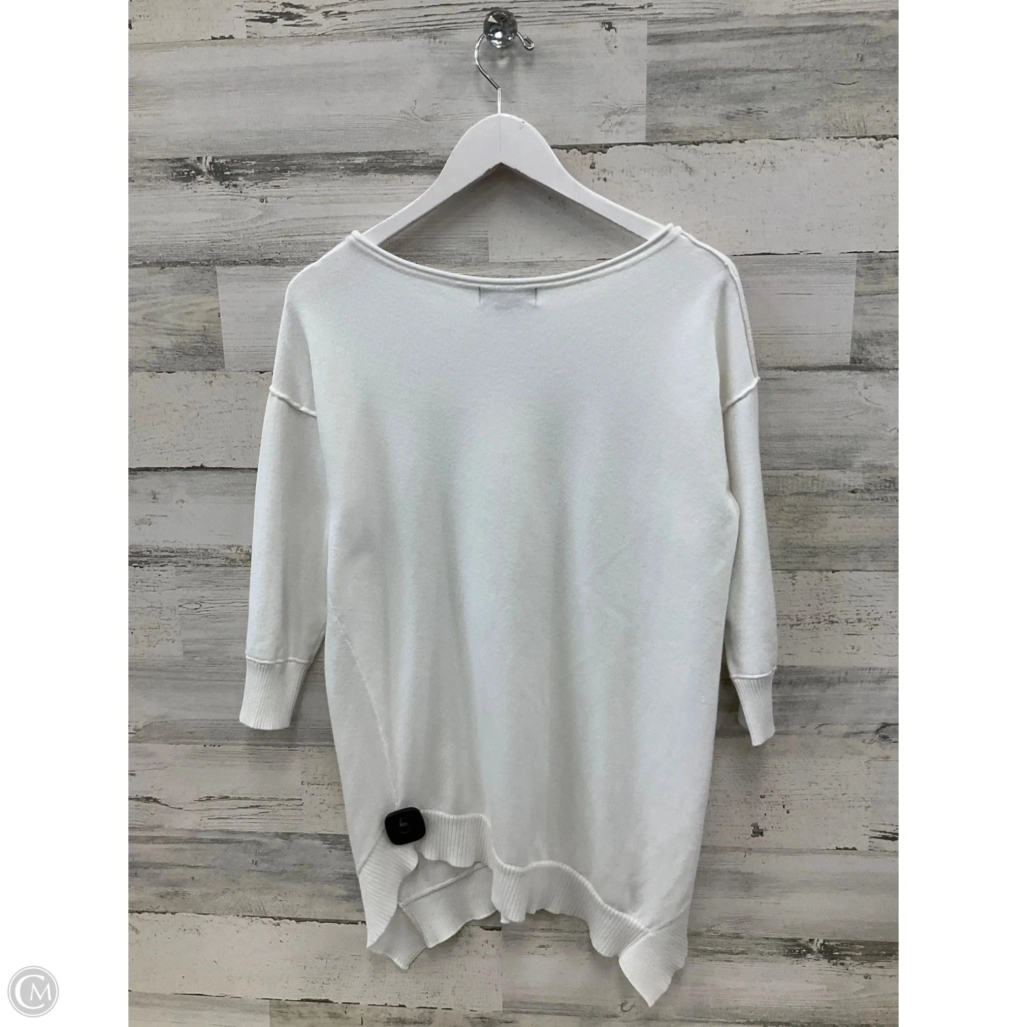 Top Long Sleeve By Verve In White, Size: S
