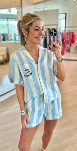 Tr1291 Seaside Stripe Shirt
