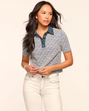 Venice Tweed Polo Top