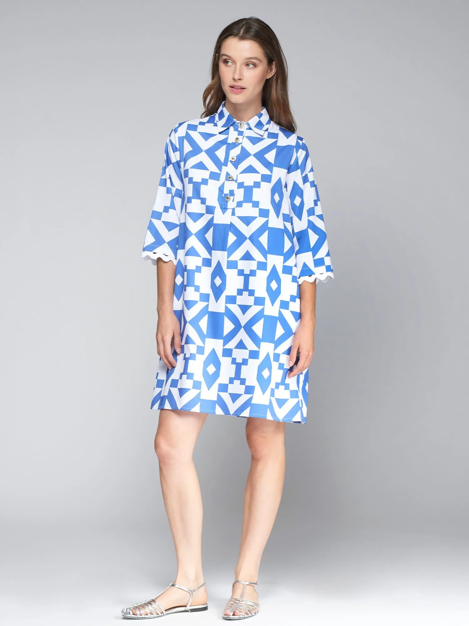Vi32337 Geometric Shift Dress
