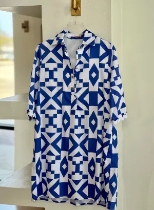 Vi32337 Geometric Shift Dress