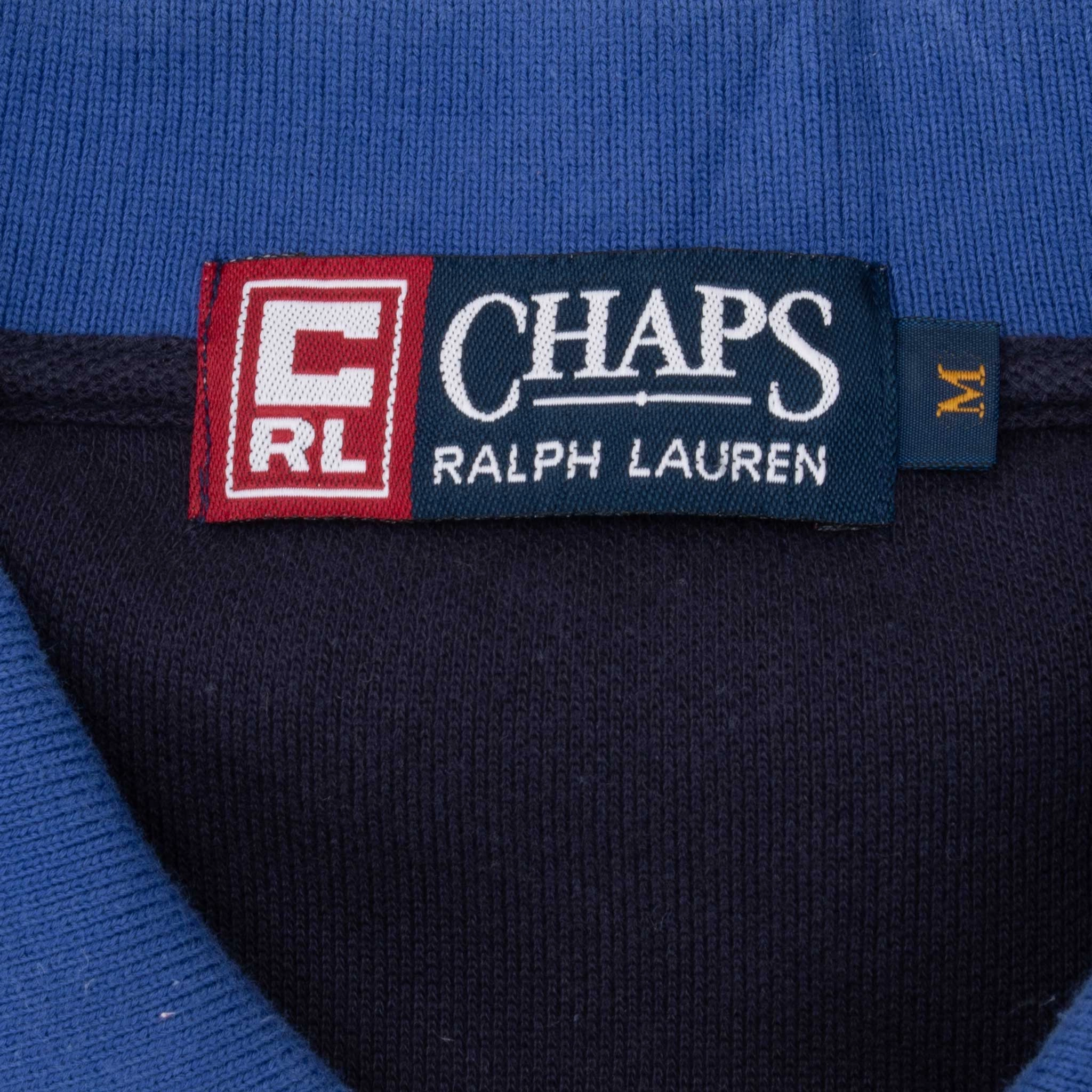 VINTAGE CHAPS RALPH LAUREN TEAM YACHTING POLO SHIRT 1990S MEDIUM
