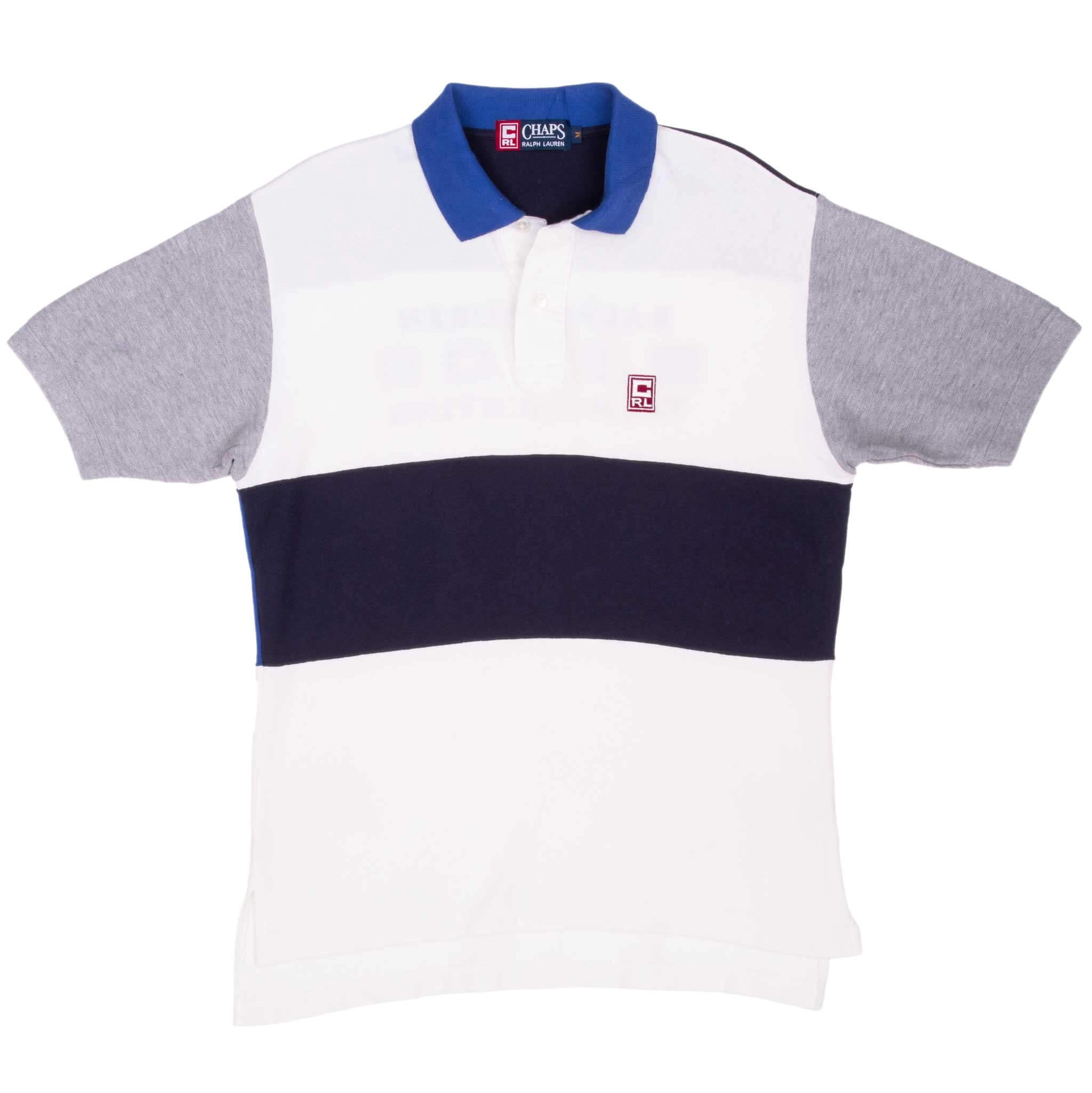 VINTAGE CHAPS RALPH LAUREN TEAM YACHTING POLO SHIRT 1990S MEDIUM
