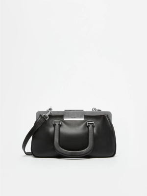 Vintage Effect Black Handbag