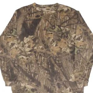VINTAGE HUNTING MOSSY OAK BREAK UP CAMO LONG SLEEVE POCKET TEE SHIRT SIZE XL