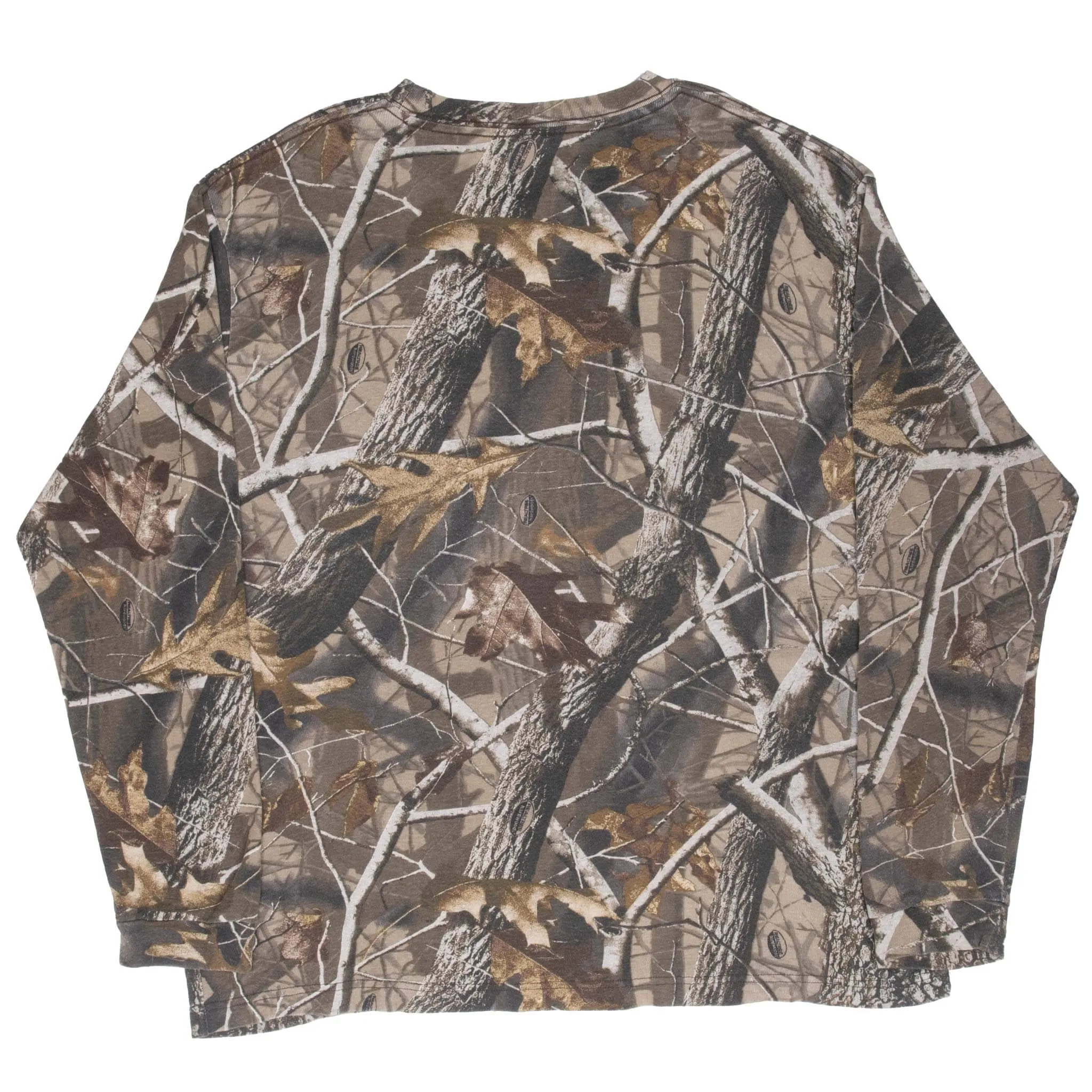 VINTAGE HUNTING REALTREE HARDWOODS CAMO LONG SLEEVE POCKET TEE SHIRT XL