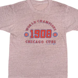 VINTAGE MLB WORLD CHAMPIONS CHICAGO CUBS TEE SHIRT 1988 SIZE MEDIUM MADE IN USA