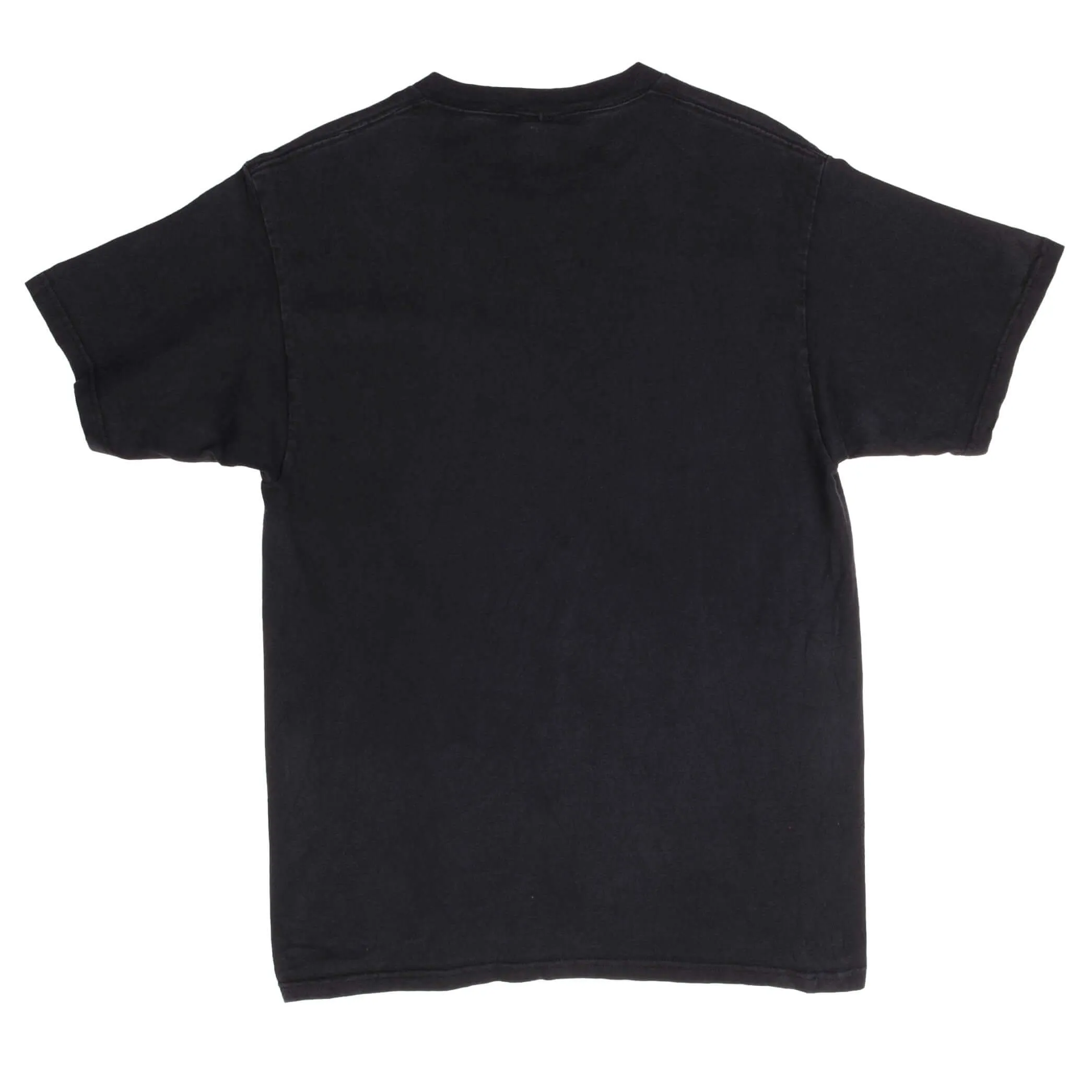 VINTAGE NIKE CLASSIC SWOOSH BLACK TEE SHIRT LATE 1990S MEDIUM MADE IN USA