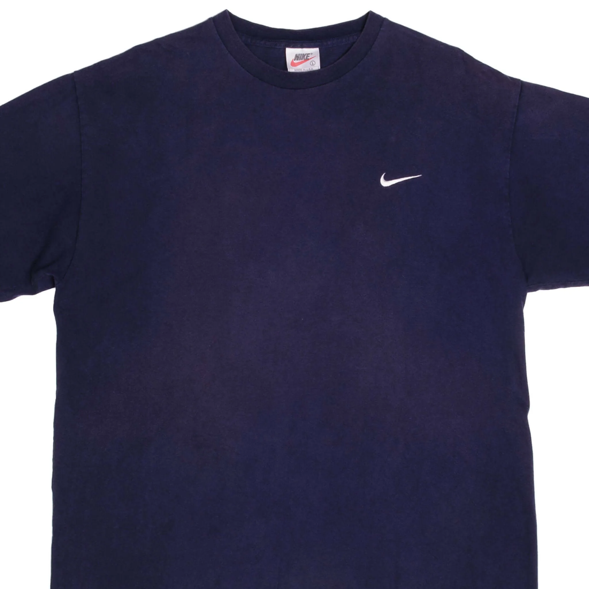 VINTAGE NIKE CLASSIC SWOOSH TEE SHIRT 1990S LARGE MADE IN USA