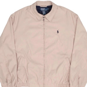 VINTAGE POLO RALPH LAUREN BEIGE HARRINGTON GOLF JACKET 1990S SIZE LARGE
