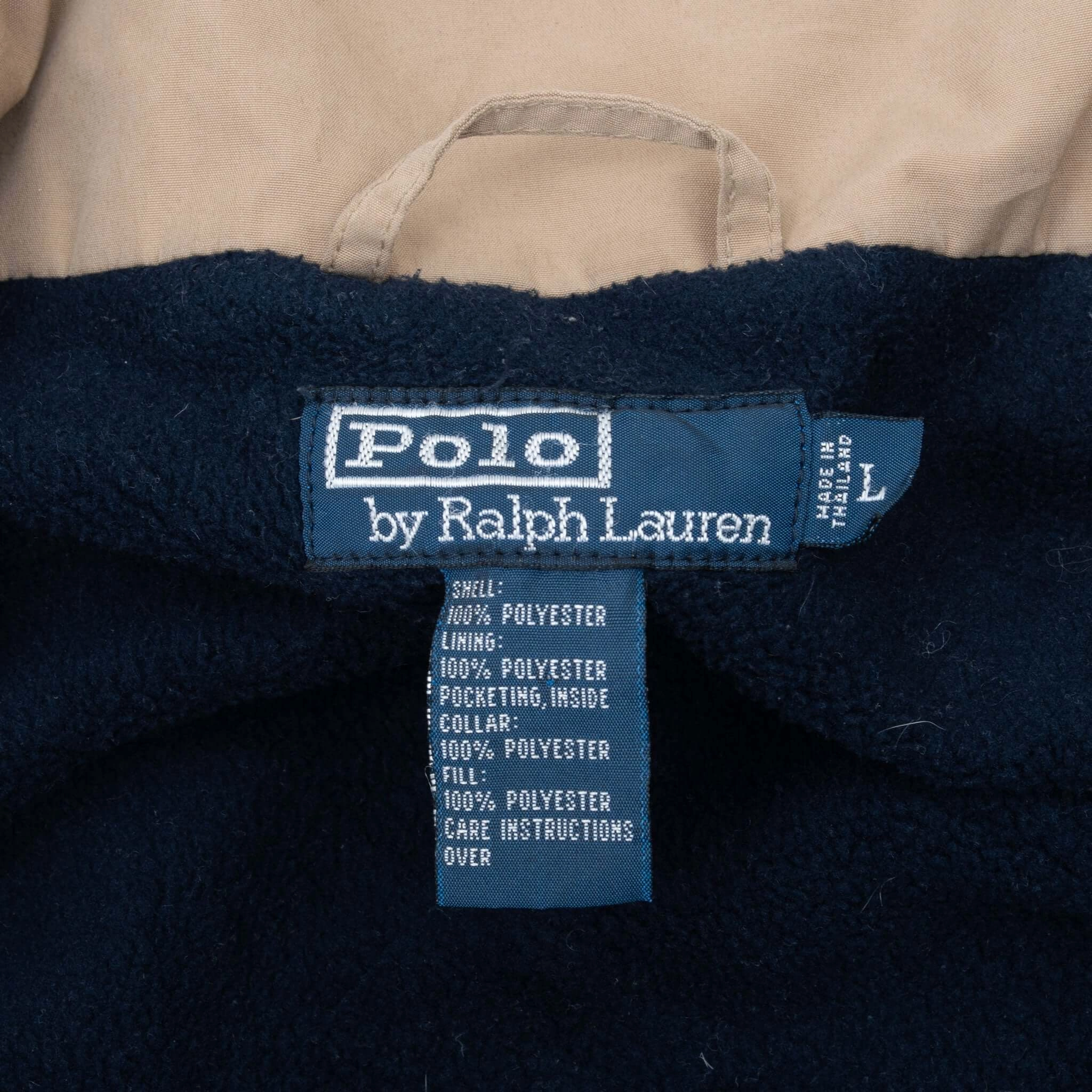 VINTAGE POLO RALPH LAUREN BEIGE JACKET 1990S LARGE