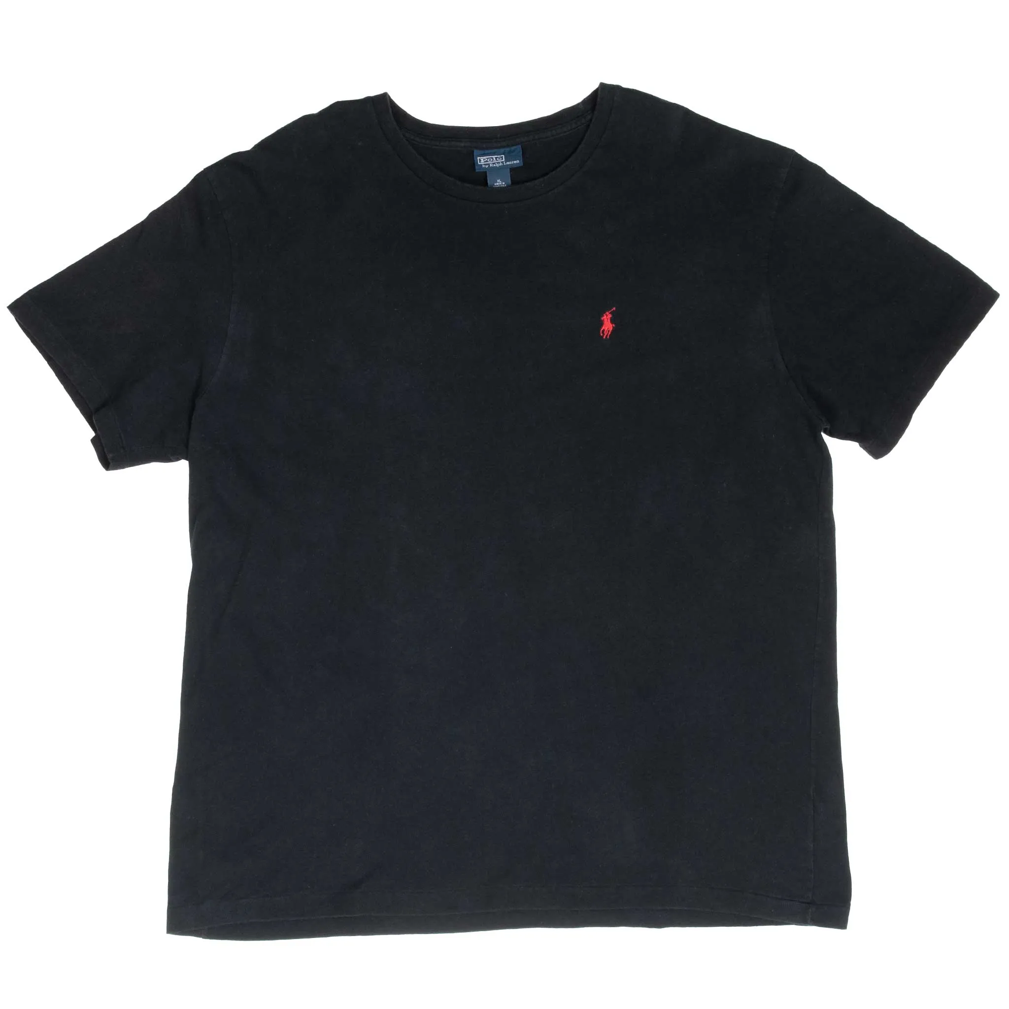 VINTAGE POLO RALPH LAUREN BLACK CLASSIC TEE SHIRT 1990S XL