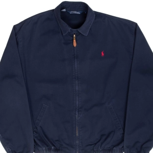 VINTAGE POLO RALPH LAUREN BLUE HARRINGTON GOLF JACKET 1990S LARGE MADE IN USA