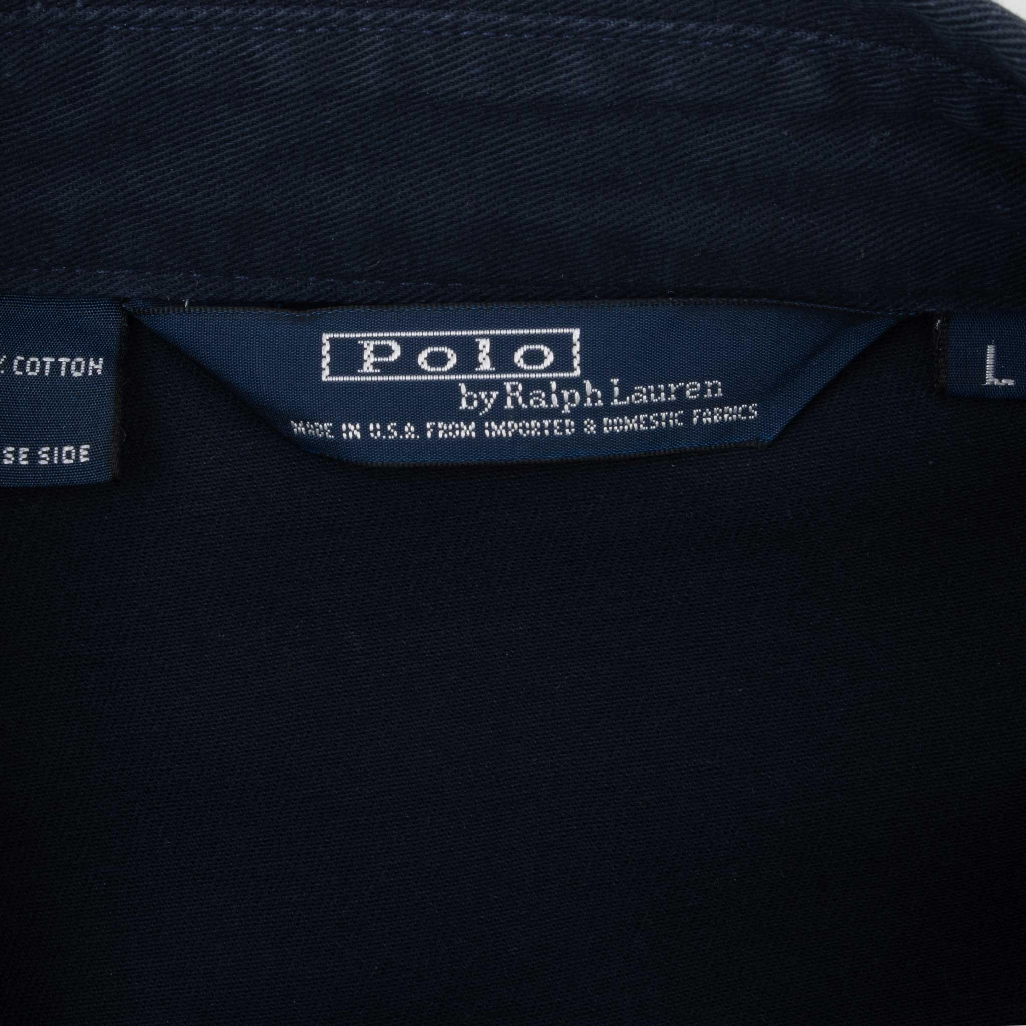 VINTAGE POLO RALPH LAUREN BLUE HARRINGTON GOLF JACKET 1990S LARGE MADE IN USA