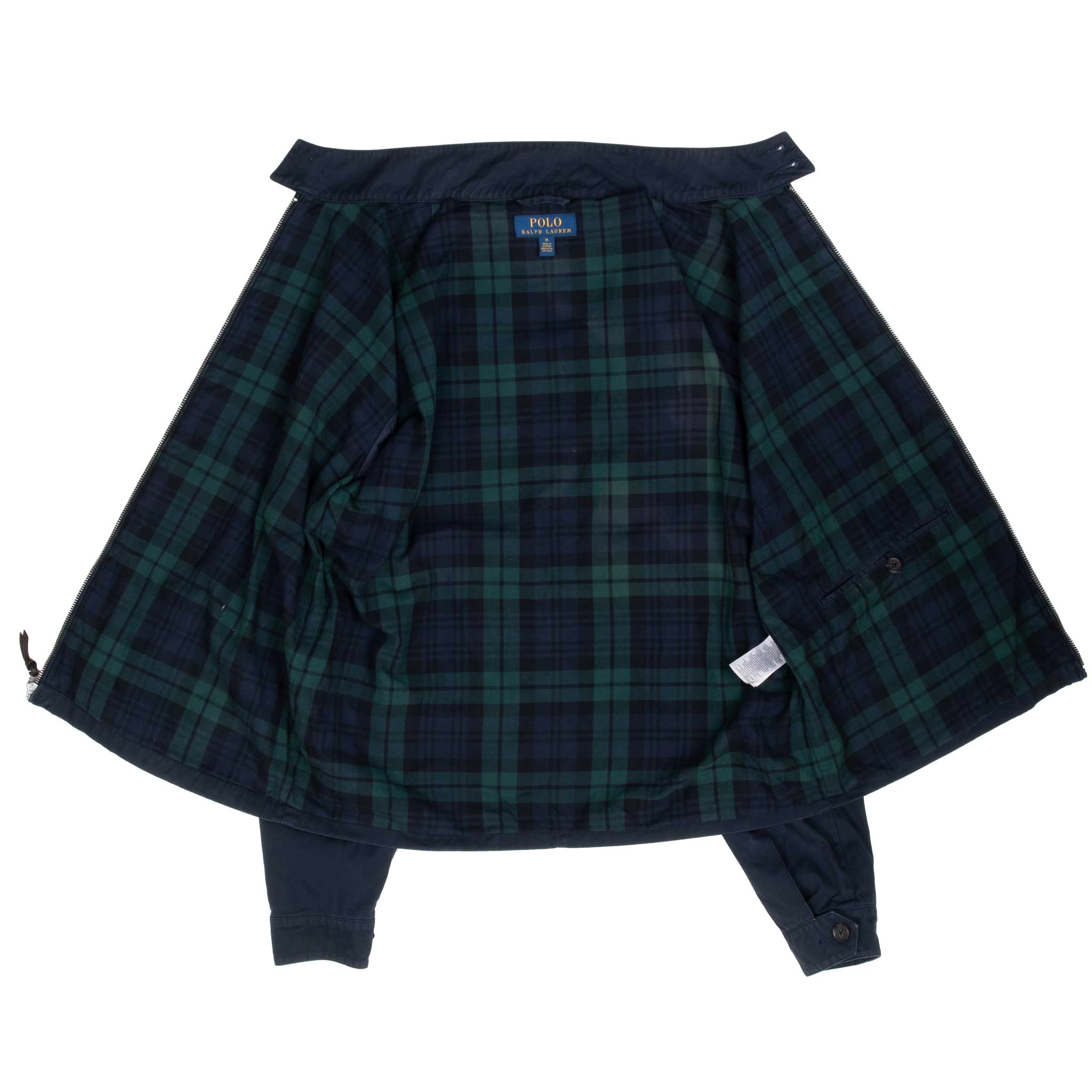 VINTAGE POLO RALPH LAUREN BLUE HARRINGTON GOLF JACKET 1990S SIZE MEDIUM
