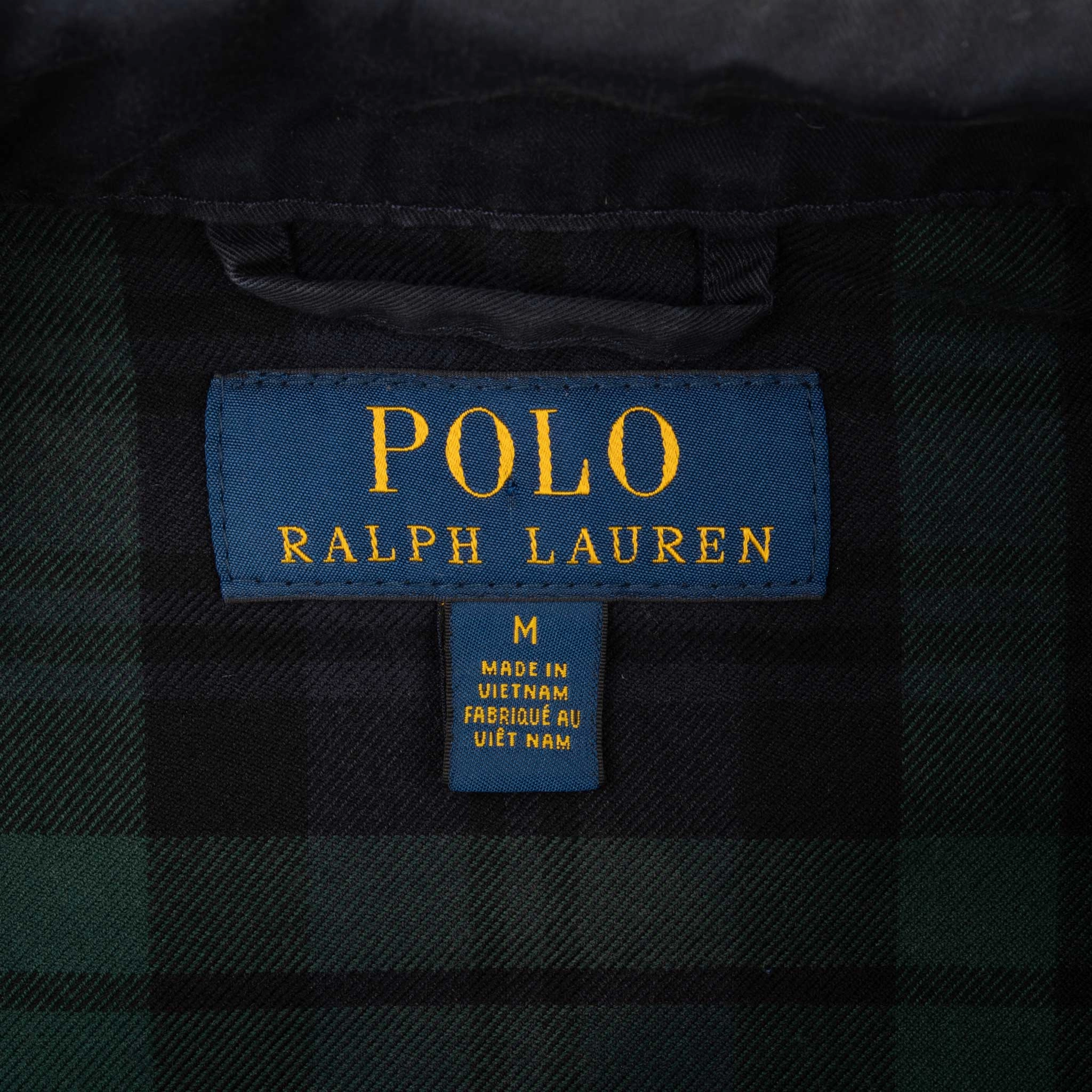 VINTAGE POLO RALPH LAUREN BLUE HARRINGTON GOLF JACKET 1990S SIZE MEDIUM
