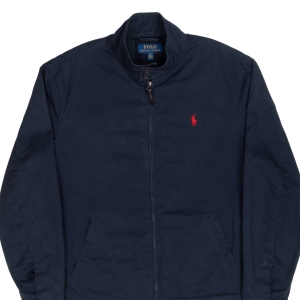 VINTAGE POLO RALPH LAUREN BLUE HARRINGTON GOLF JACKET 1990S SIZE MEDIUM
