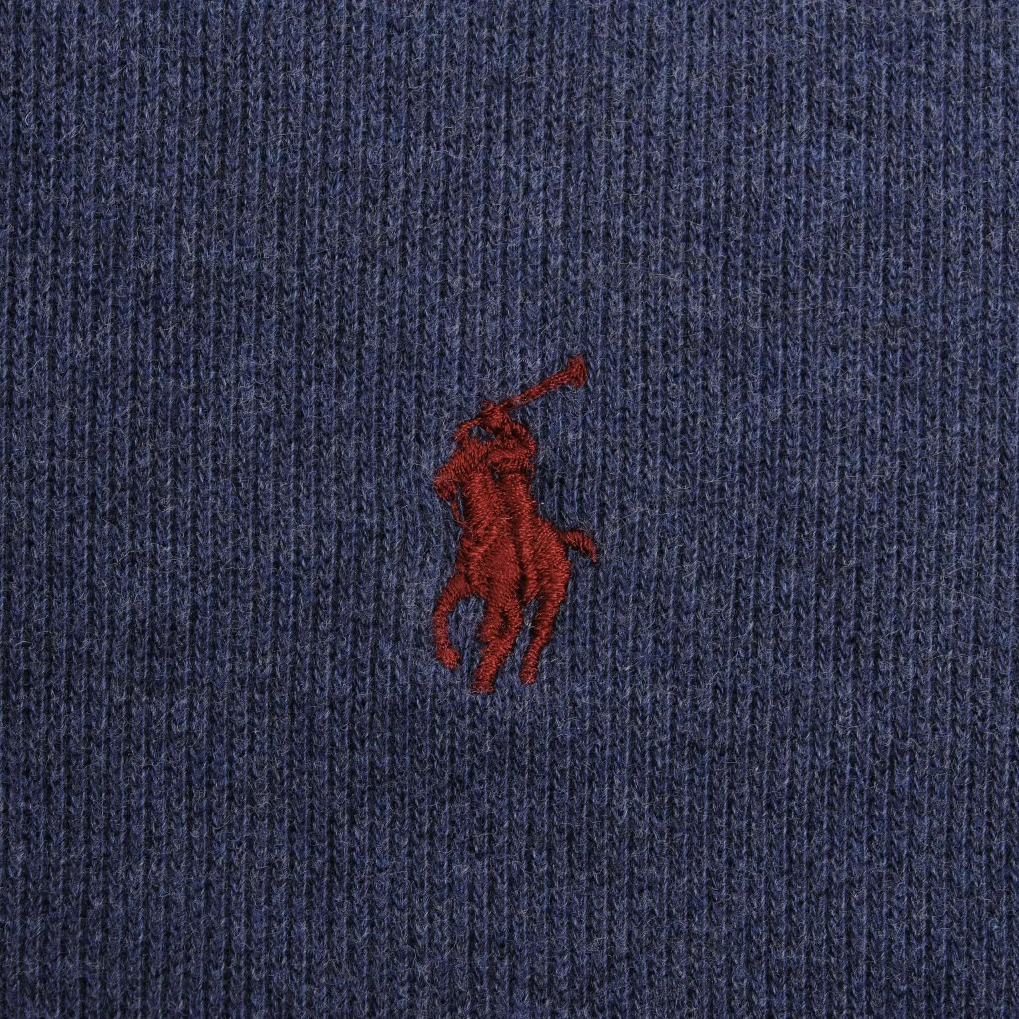 VINTAGE POLO RALPH LAUREN BLUE QUARTER 1/4 ZIP SWEATER 1990S SIZE XL