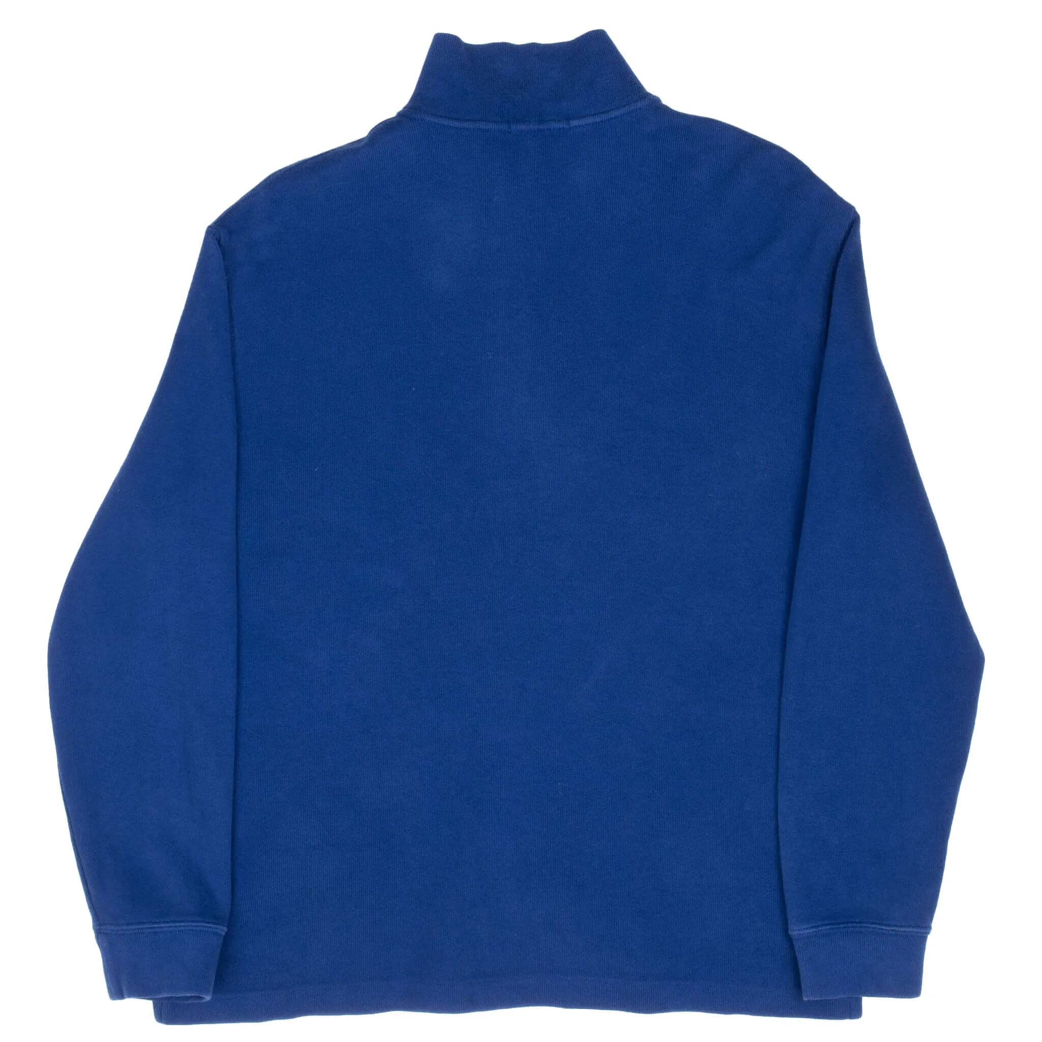 VINTAGE POLO RALPH LAUREN BLUE QUARTER 1/4 ZIP SWEATER LARGE