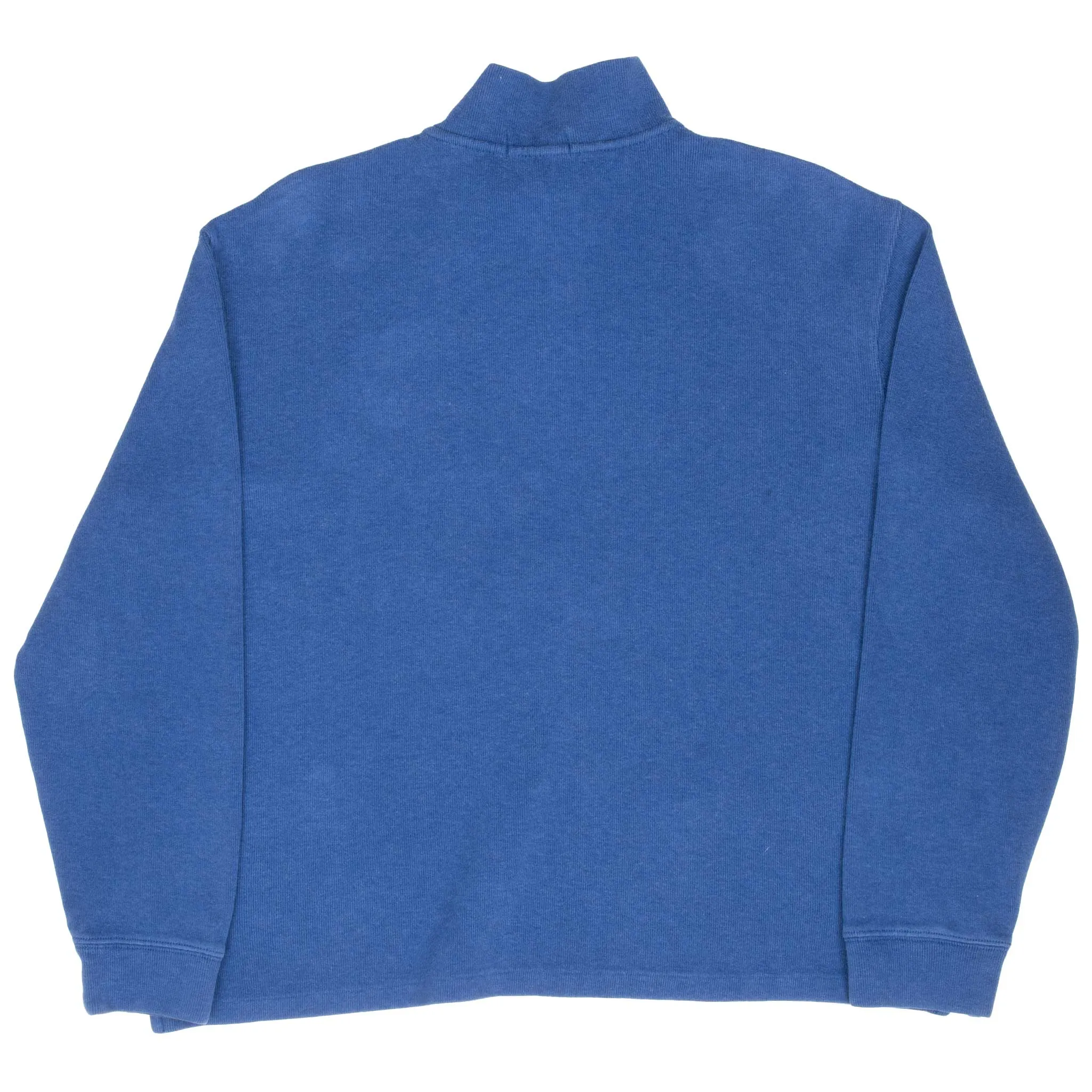 VINTAGE POLO RALPH LAUREN BLUE QUARTER 1/4 ZIP SWEATER XL