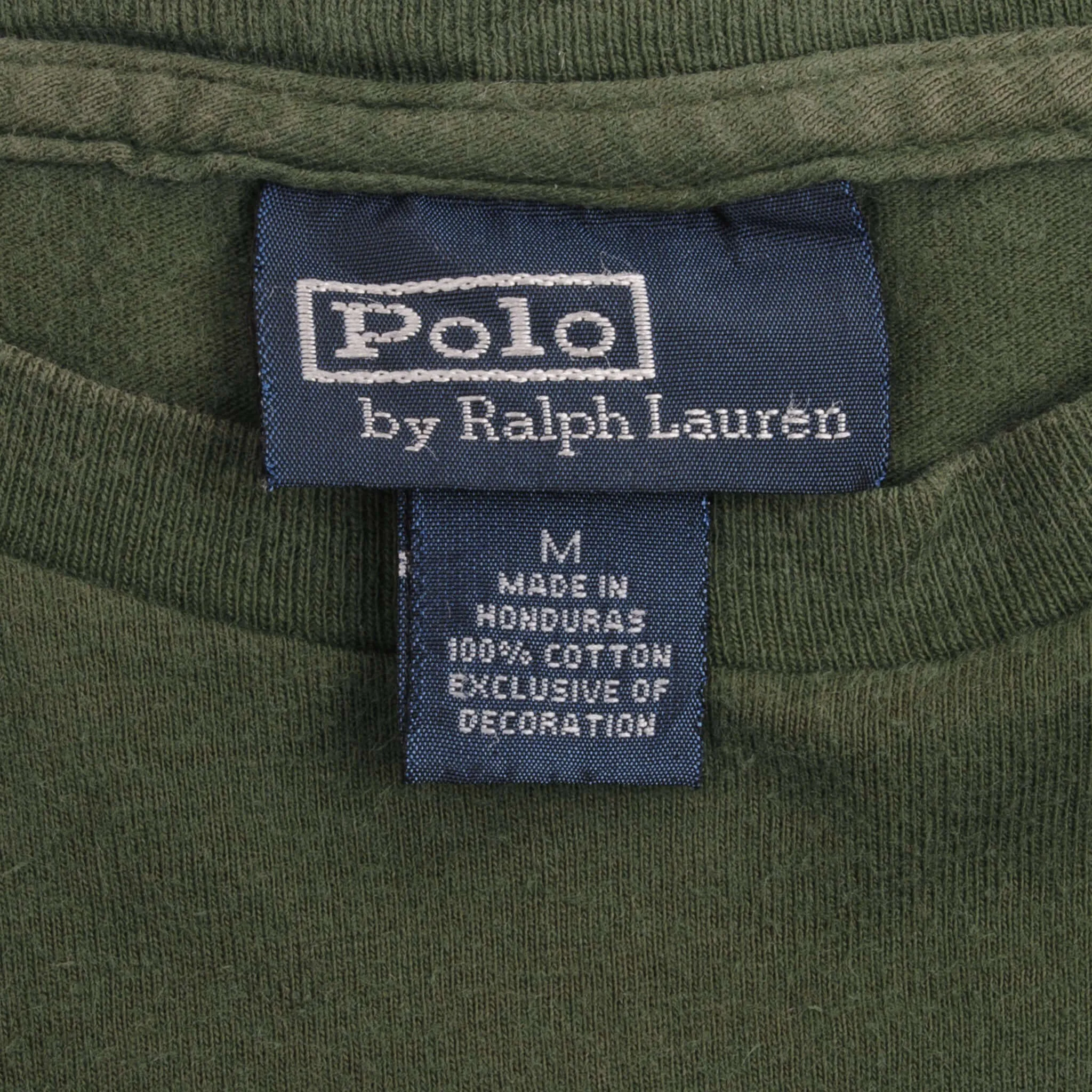 VINTAGE POLO RALPH LAUREN CLASSIC GREEN TEE SHIRT 1990S SIZE MEDIUM