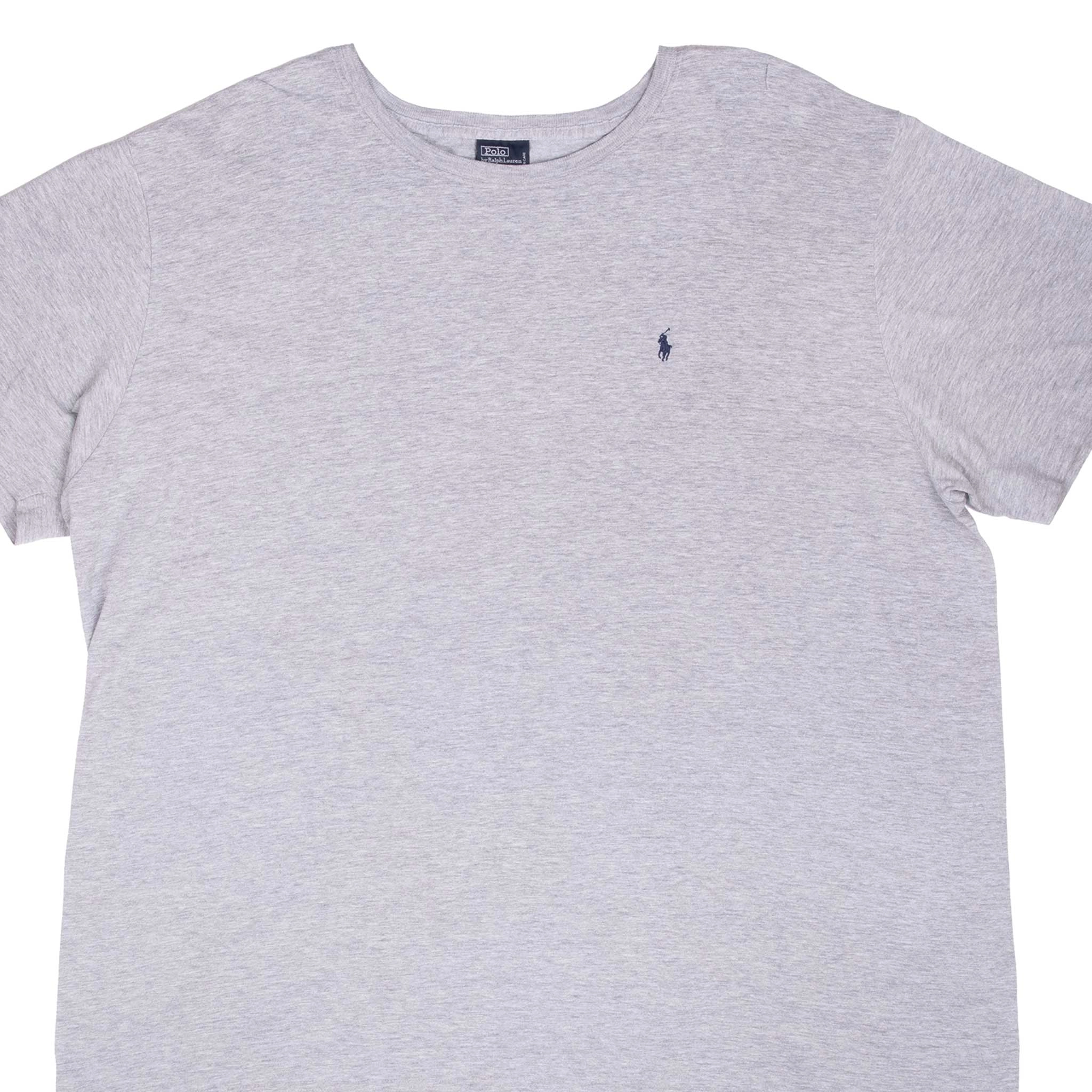 VINTAGE POLO RALPH LAUREN CLASSIC GREY TEE SHIRT 1990S 2XL