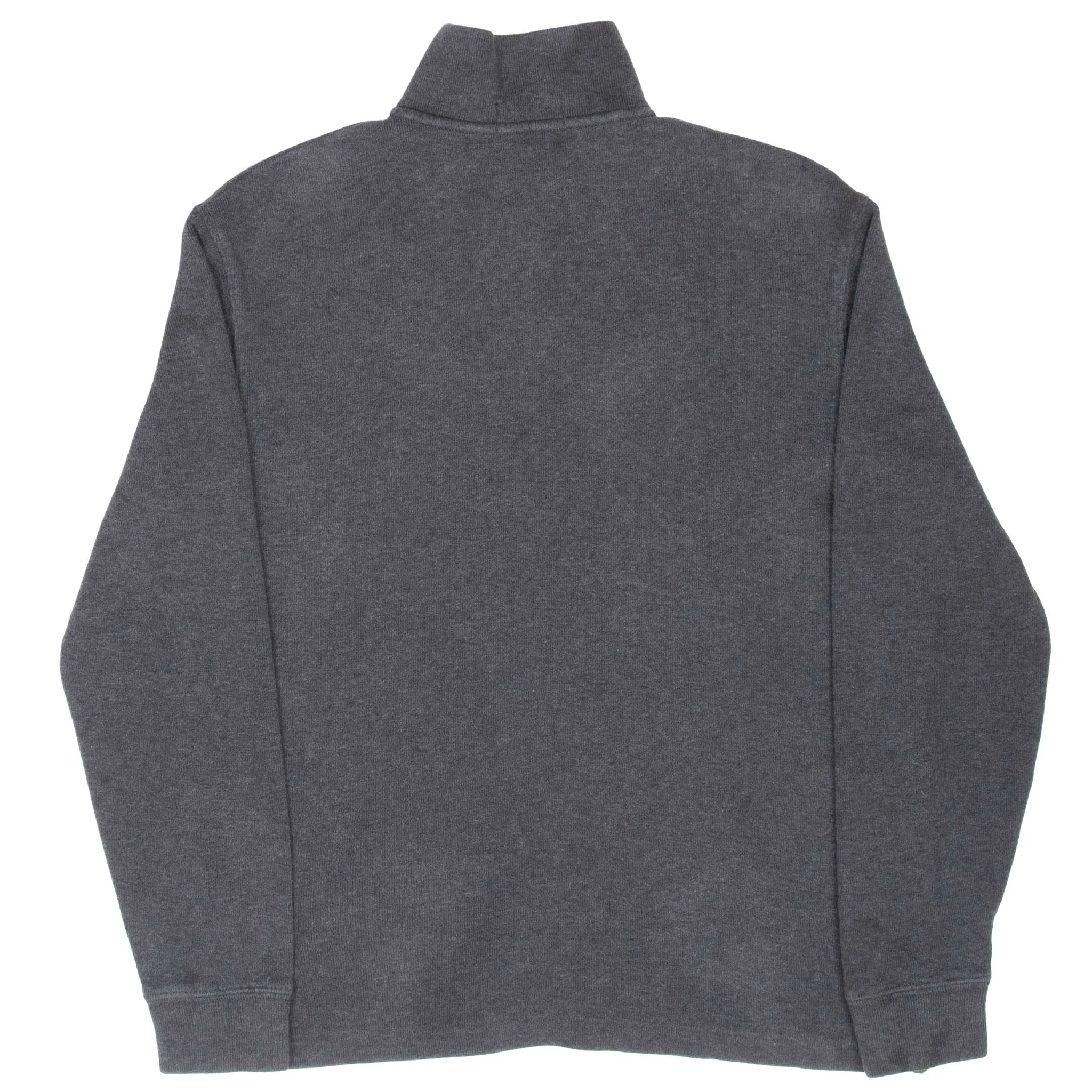 VINTAGE POLO RALPH LAUREN DARK GREY QUARTER 1/4 ZIP SWEATER MEDIUM