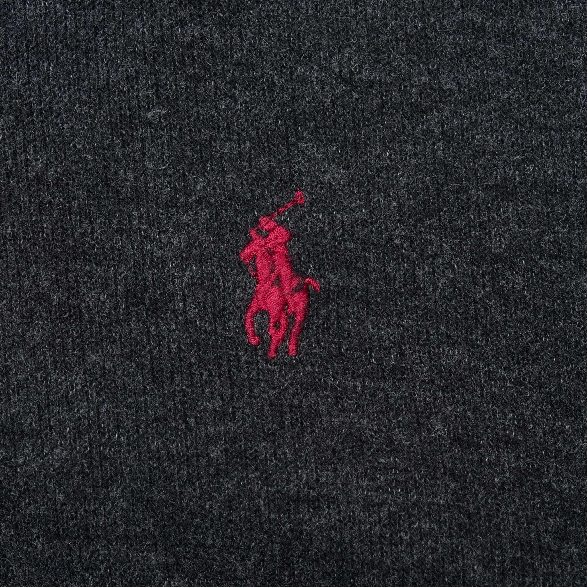 VINTAGE POLO RALPH LAUREN DARK GREY QUARTER 1/4 ZIP SWEATER XL