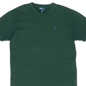 VINTAGE POLO RALPH LAUREN GREEN CLASSIC TEE SHIRT 1990S MEDIUM