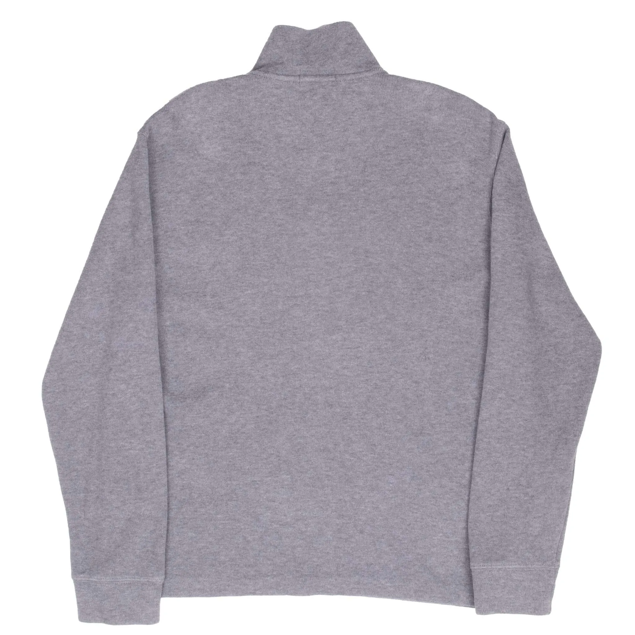 VINTAGE POLO RALPH LAUREN GREY QUARTER 1/4 ZIP SWEATER MEDIUM
