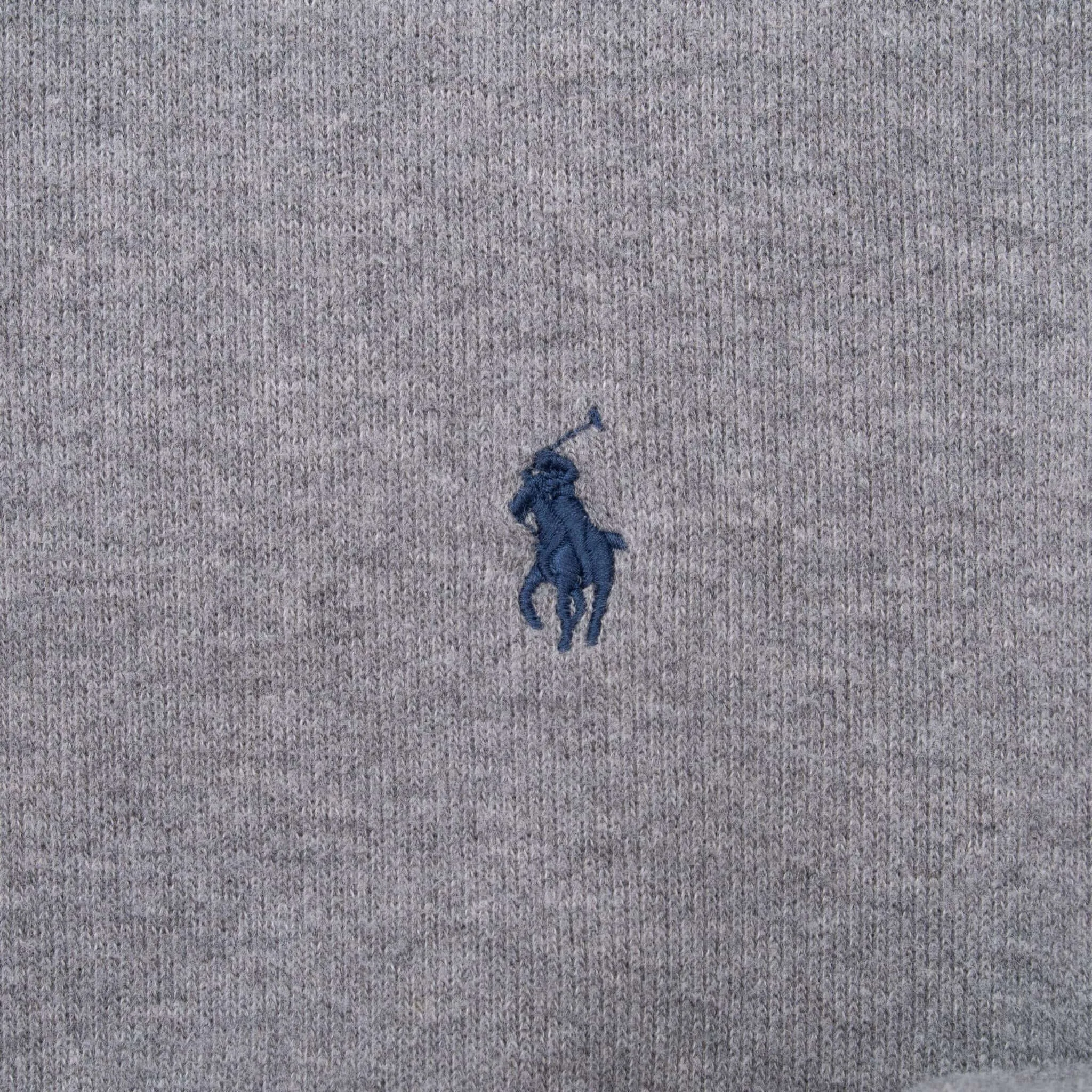 VINTAGE POLO RALPH LAUREN GREY QUARTER 1/4 ZIP SWEATER MEDIUM