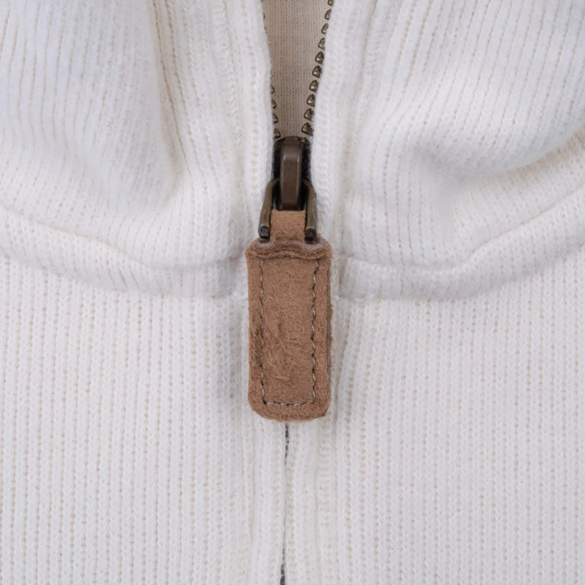 VINTAGE POLO RALPH LAUREN IVORY 1990S QUARTER 1/4 ZIP SWEATER SMALL