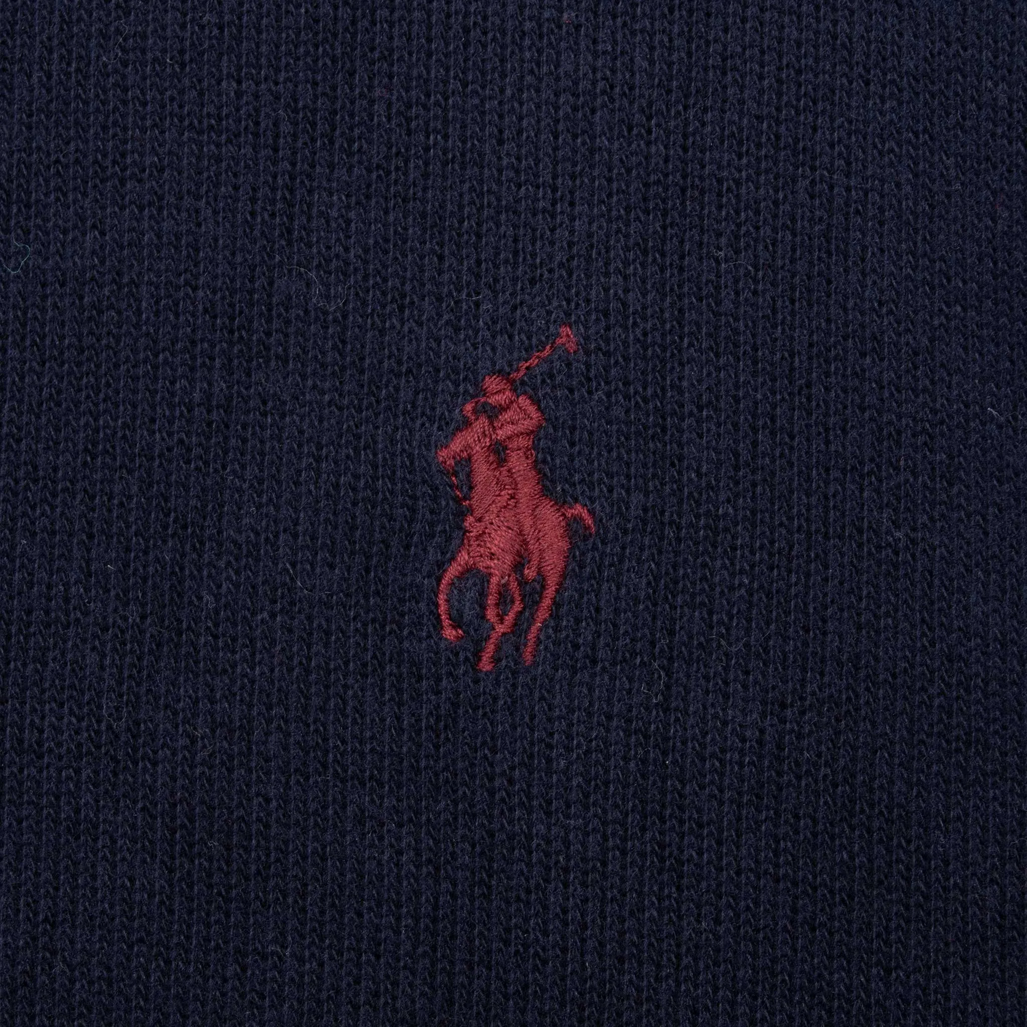 VINTAGE POLO RALPH LAUREN NAVY BLUE QUARTER 1/4 ZIP SWEATER 1990S LARGE