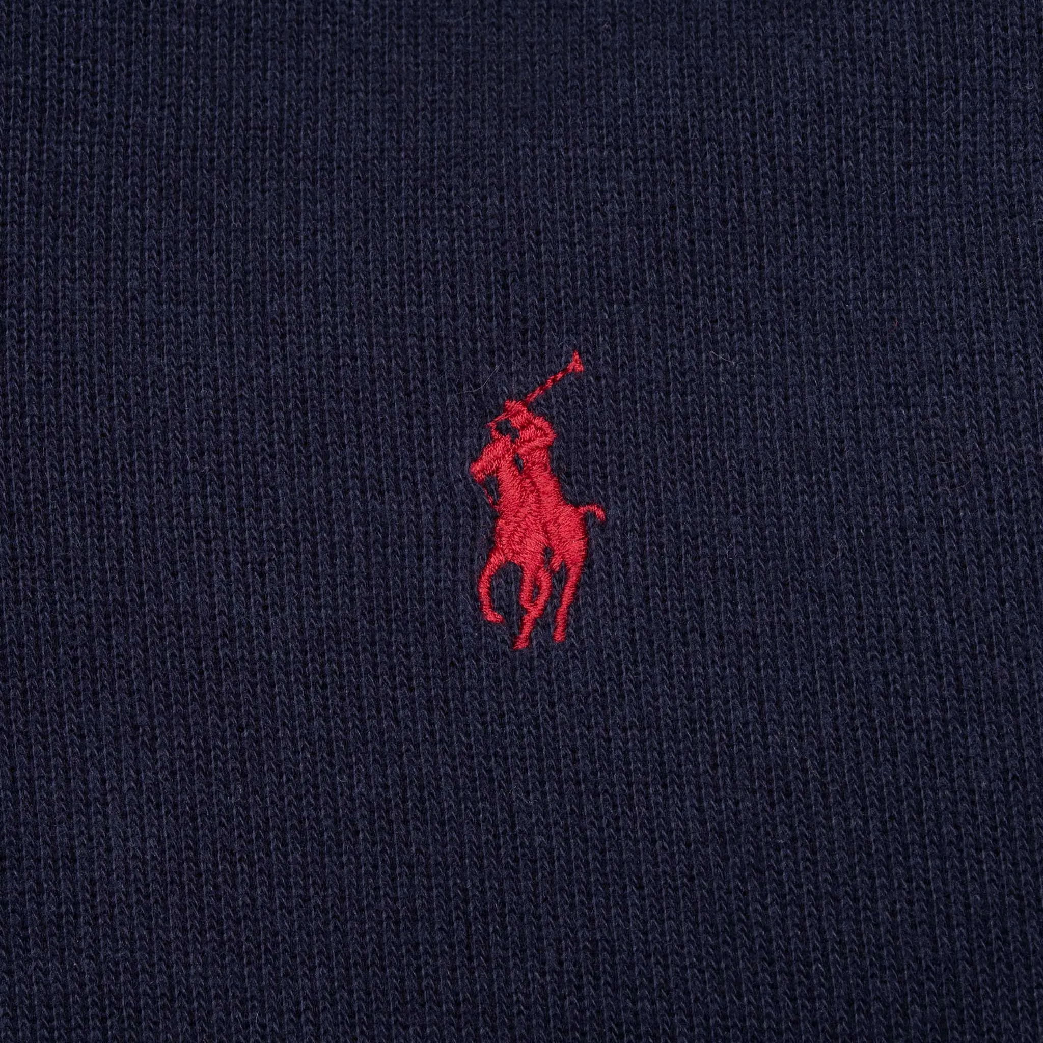 VINTAGE POLO RALPH LAUREN NAVY BLUE QUARTER 1/4 ZIP SWEATER 1990S MEDIUM