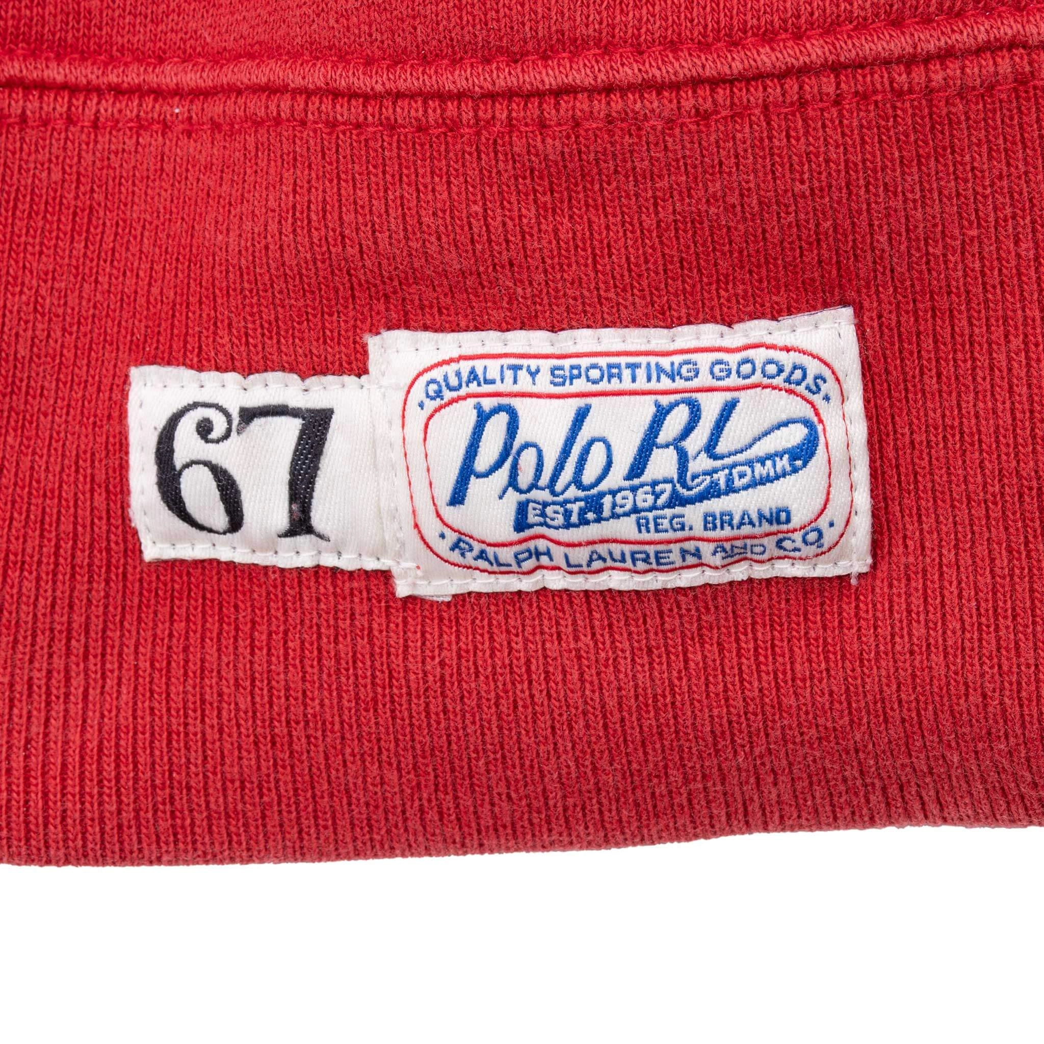 VINTAGE POLO RALPH LAUREN RED HOODIE SWEATSHIRT 4XL