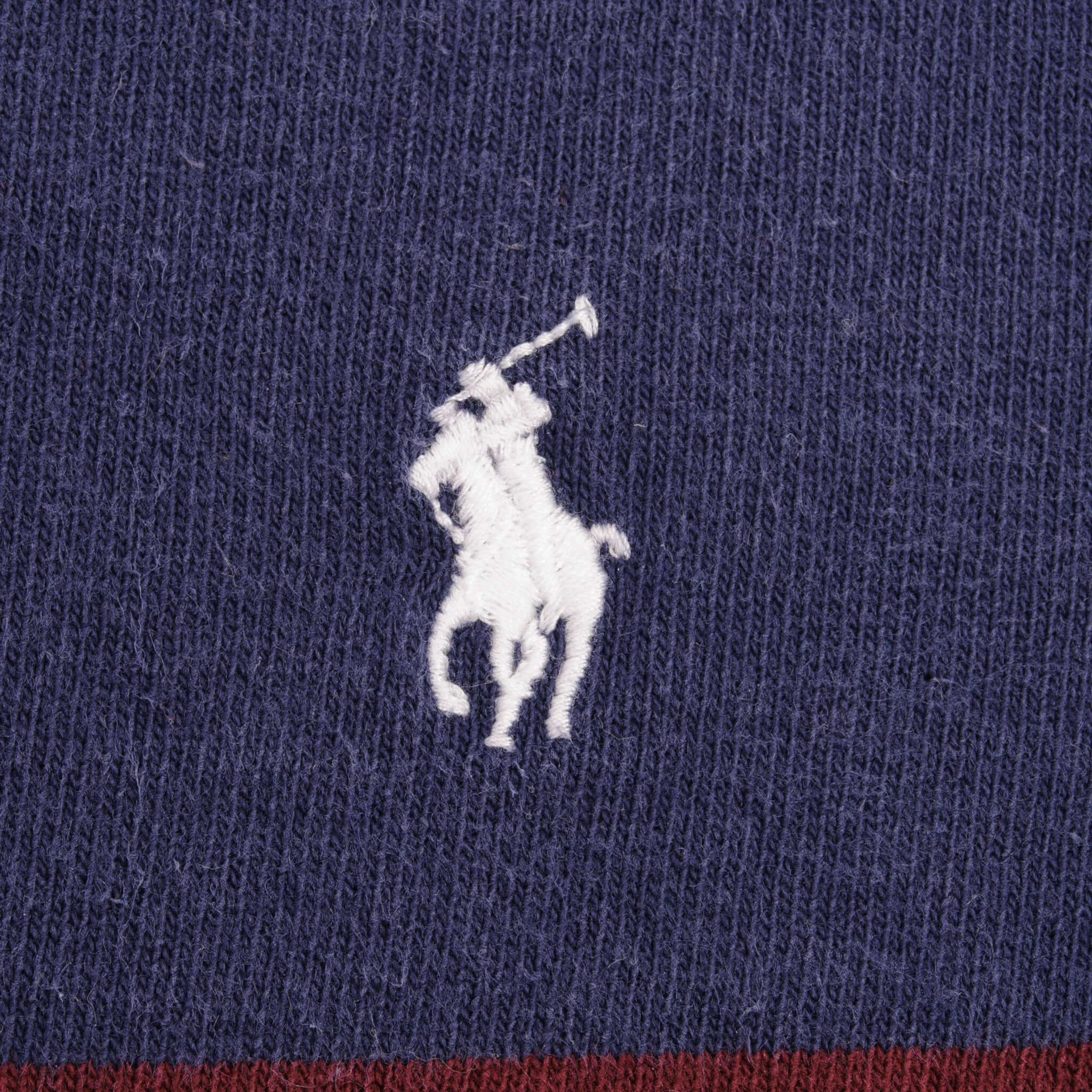 VINTAGE POLO RALPH LAUREN STRIPED BLUE & RED POLO SHIRT SIZE MEDIUM