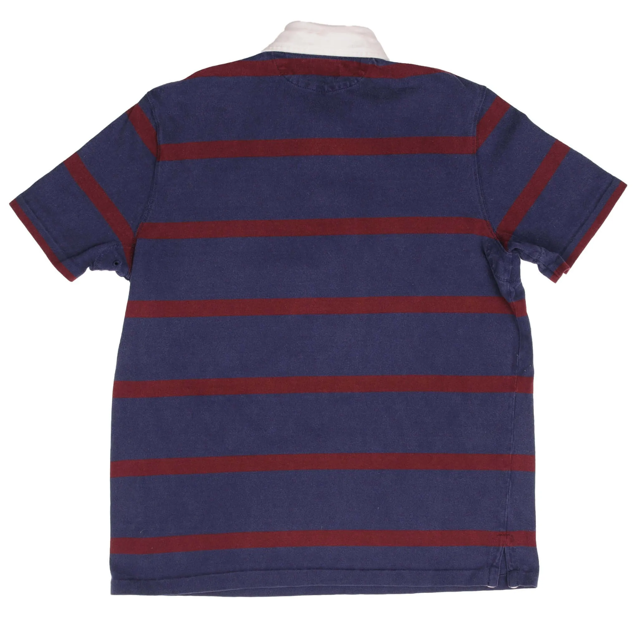 VINTAGE POLO RALPH LAUREN STRIPED BLUE & RED POLO SHIRT SIZE MEDIUM