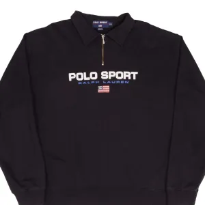 VINTAGE POLO SPORT RALPH LAUREN QUARTER ZIP SWEATSHIRT 1990S SIZE 2XL