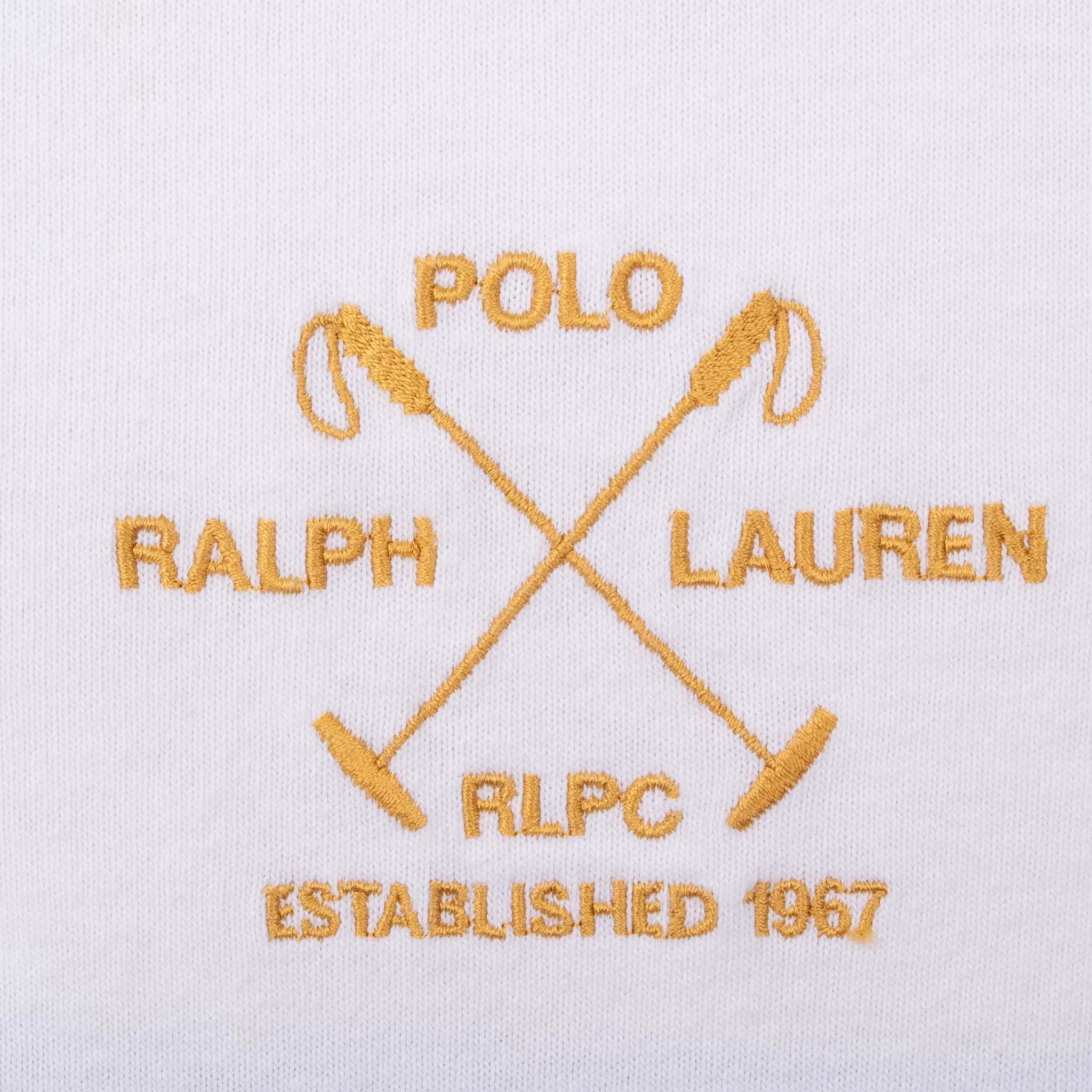 VINTAGE RALPH LAUREN BLUE & WHITE STRIPED RUGBY POLO SHIRT 1990S SIZE MEDIUM